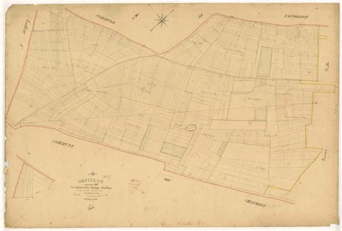 Ortillon, section B dite des louvières et des champs Chailleux, feuille n° 2, parcelles n°821-1382