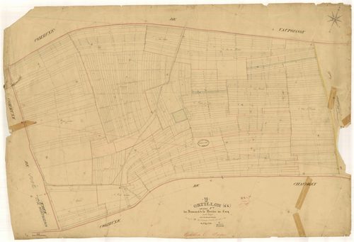 Ortillon, section C dite des besaces et de la perrière au coq, parcelles n°1-321