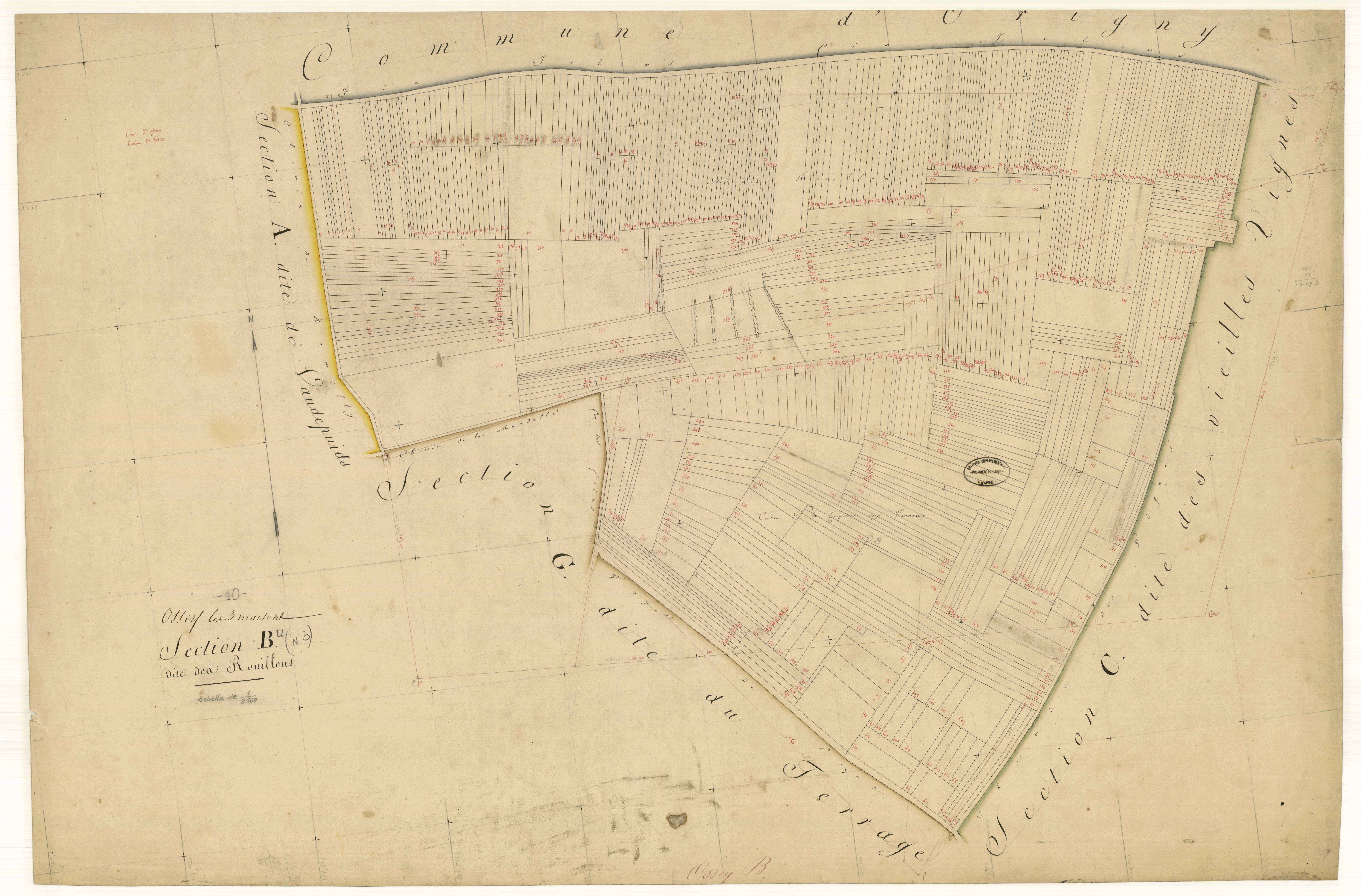 Ossey-les-Trois-Maisons, section B dite des Rouillons