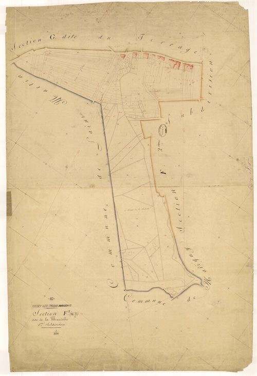 Ossey-les-Trois-Maisons, section F dite de la Marvelle, feuille  n° 1