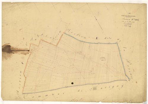 Ossey-les-Trois-Maisons, section F dite de la Marvelle, feuille  n° 2