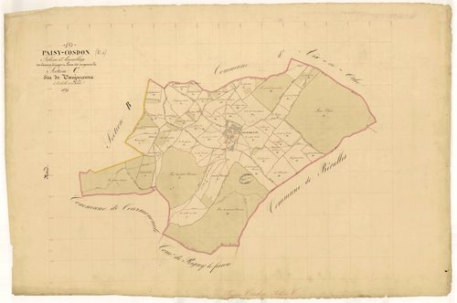 Paisy-Cosdon, tableau d'assemblage section C dite de Vaujurenne