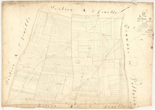 Pâlis, section A dite de Frésent, feuille n° 2, parcelles n° 360-777