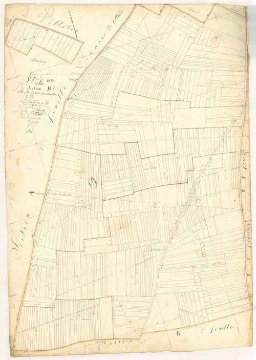 Pâlis, section B dite de la haie des Boullins, feuille n° 1, parcelles n° 1-486