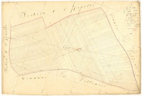 Pâlis, section C dite des essarts, feuille n° 2, parcelles n° 254-408