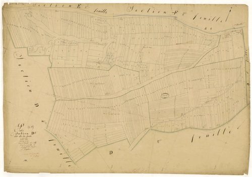 Pâlis, section D dite du bois Marot, feuille n° 3, parcelles n° 789-1314