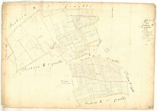 Pâlis, section E dite de Serbillon, feuille n° 1, parcelles n° 1-482