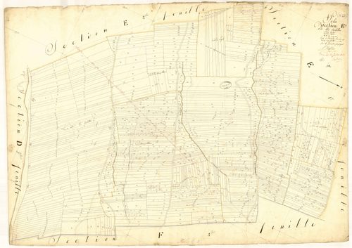 Pâlis, section E dite de Serbillon, feuille n° 3, parcelles n° 930-2168