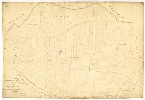 Pargues, section B dite de la Marelle, feuille n° 2, parcelles n° 61-424