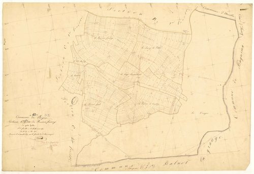 Pargues, section C dite du buisson Feuvrey, feuille n° 3, parcelles n° 507-873