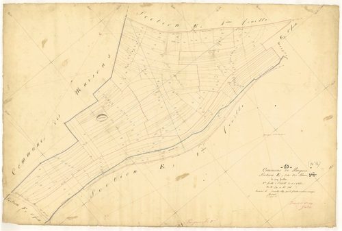Pargues, section E dite des Lames, feuille n° 3, parcelles n° 579-726