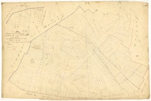 Pargues, section E dite des Lames, feuille n° 4, parcelles n° 727-1095