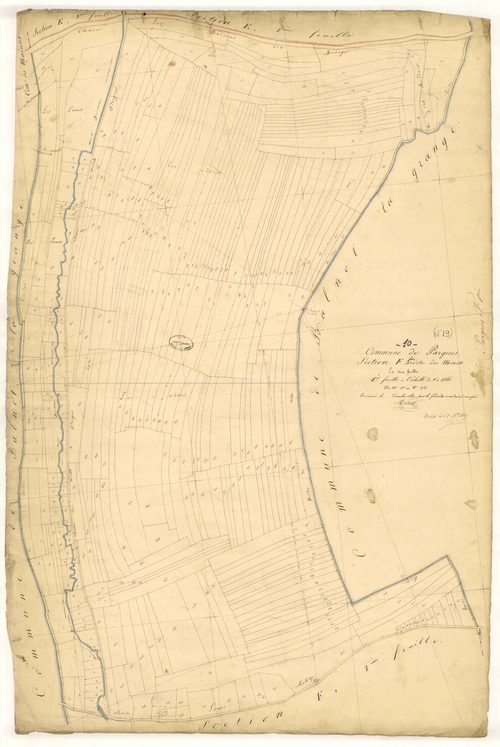 Pargues, section F dite des Minots, feuille n° 1, parcelles n° 1-354