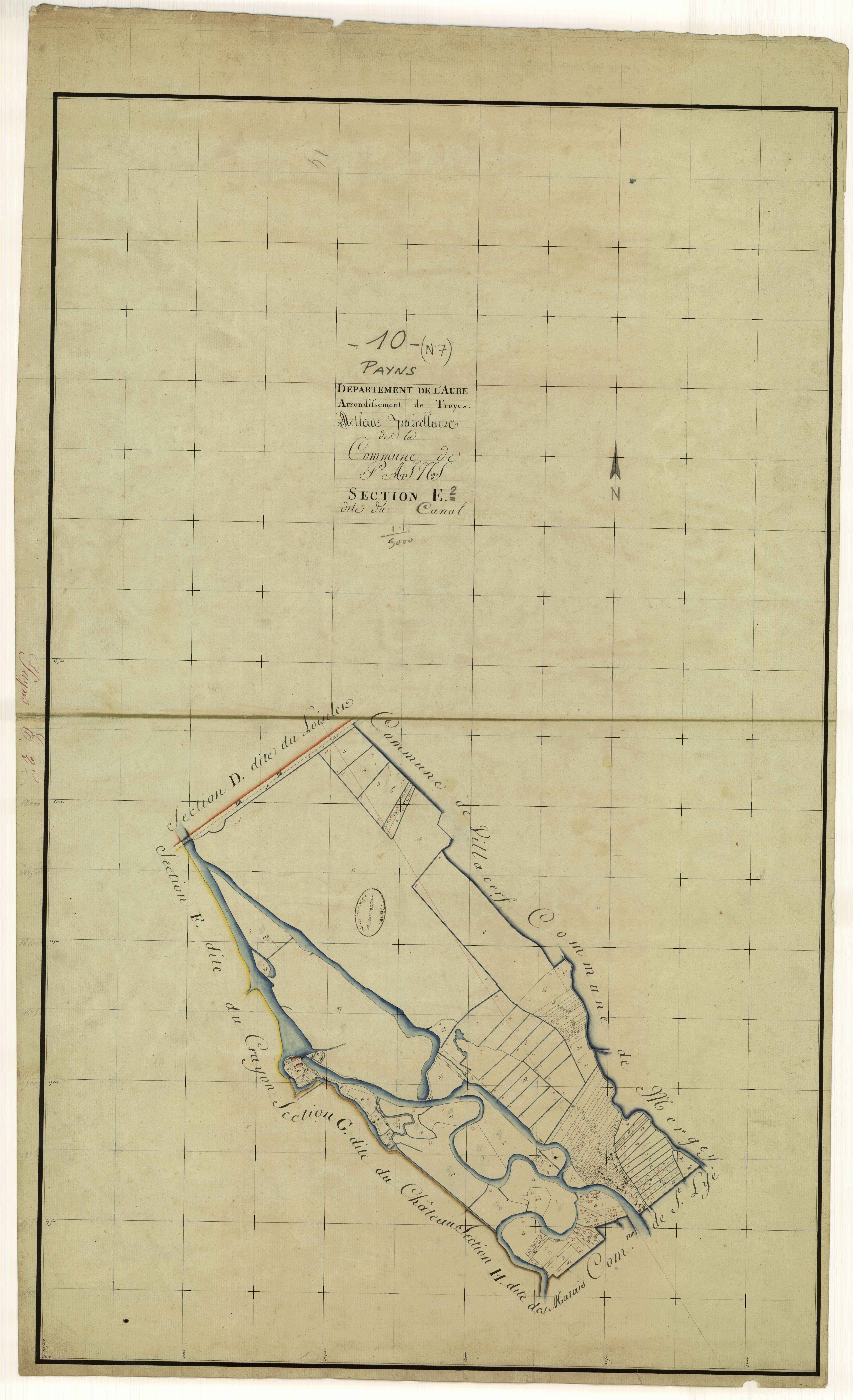 Payns, section E dite du canal, feuille n° 2