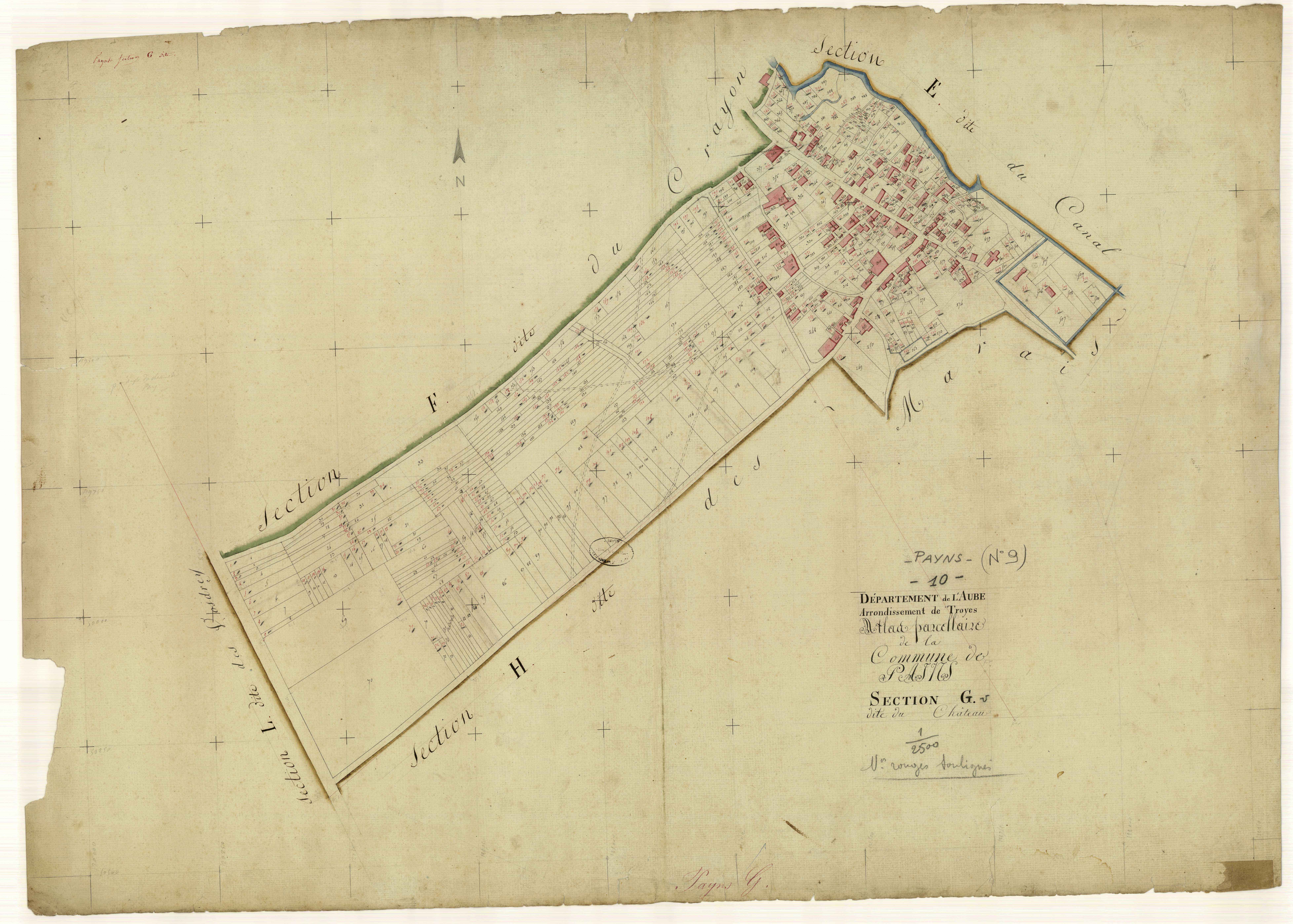 Payns, section G dite du château