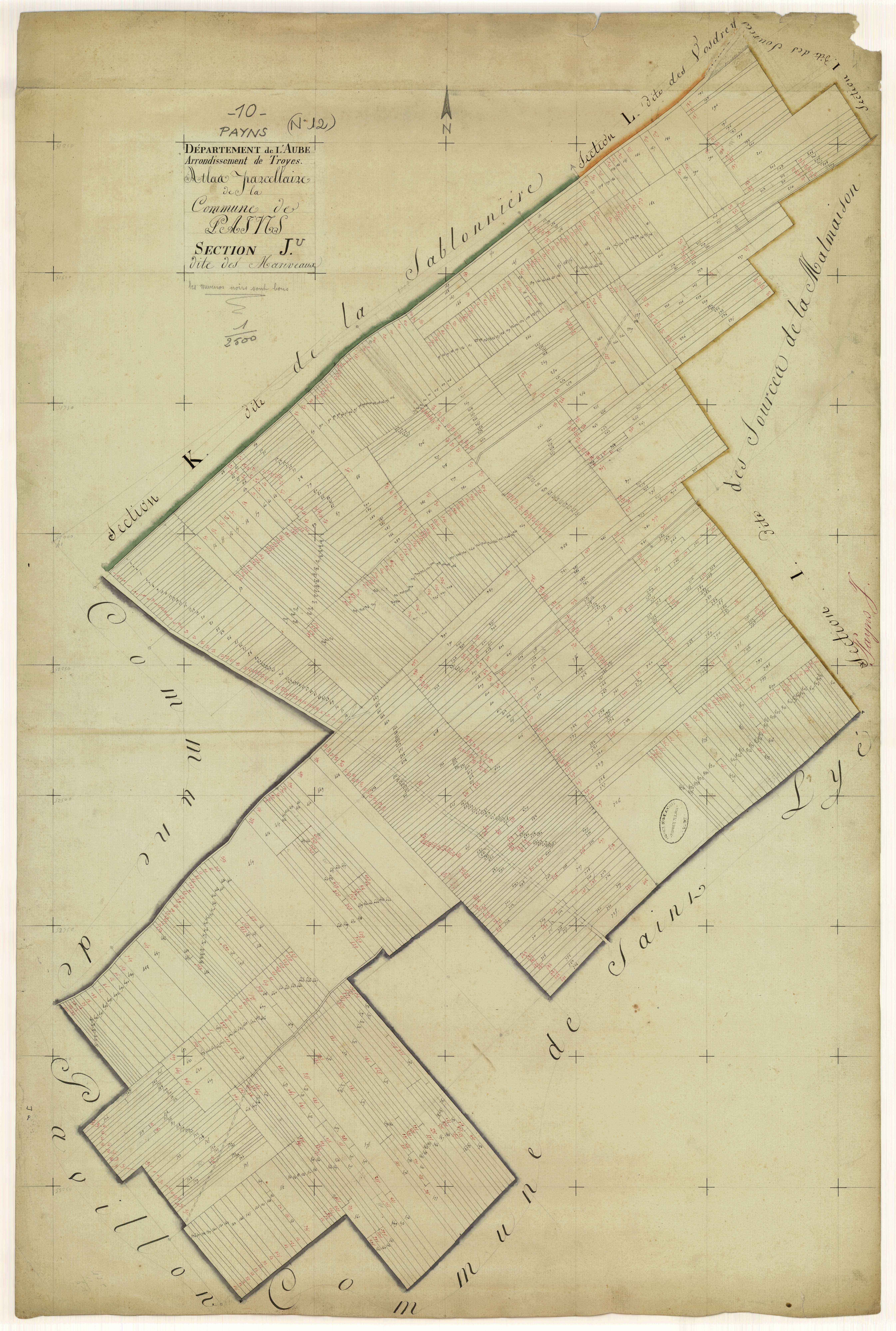 Payns, section J dite des Mariveaux