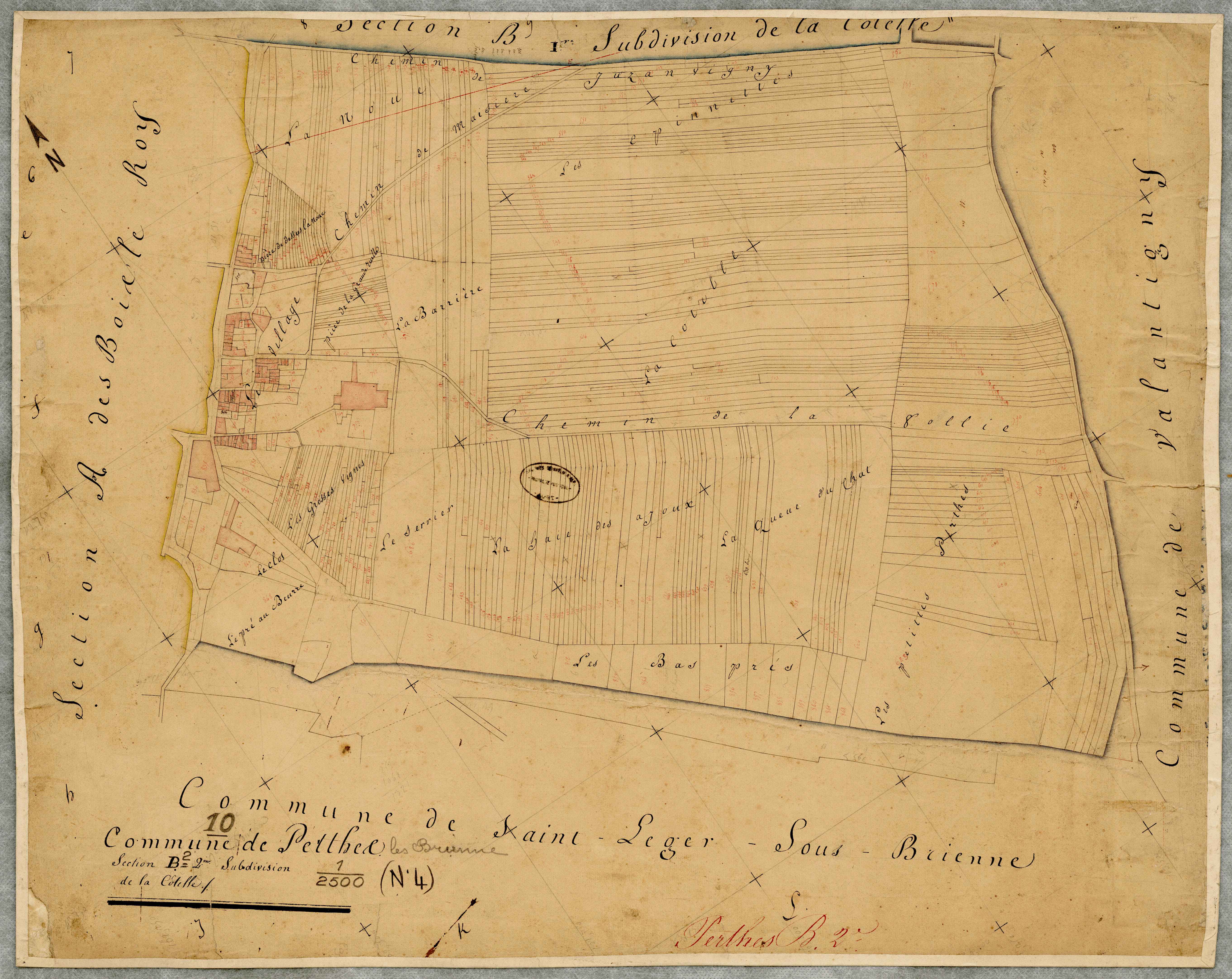 Perthes-les-Brienne, section B dite de la Côtelle, feuille n° 2