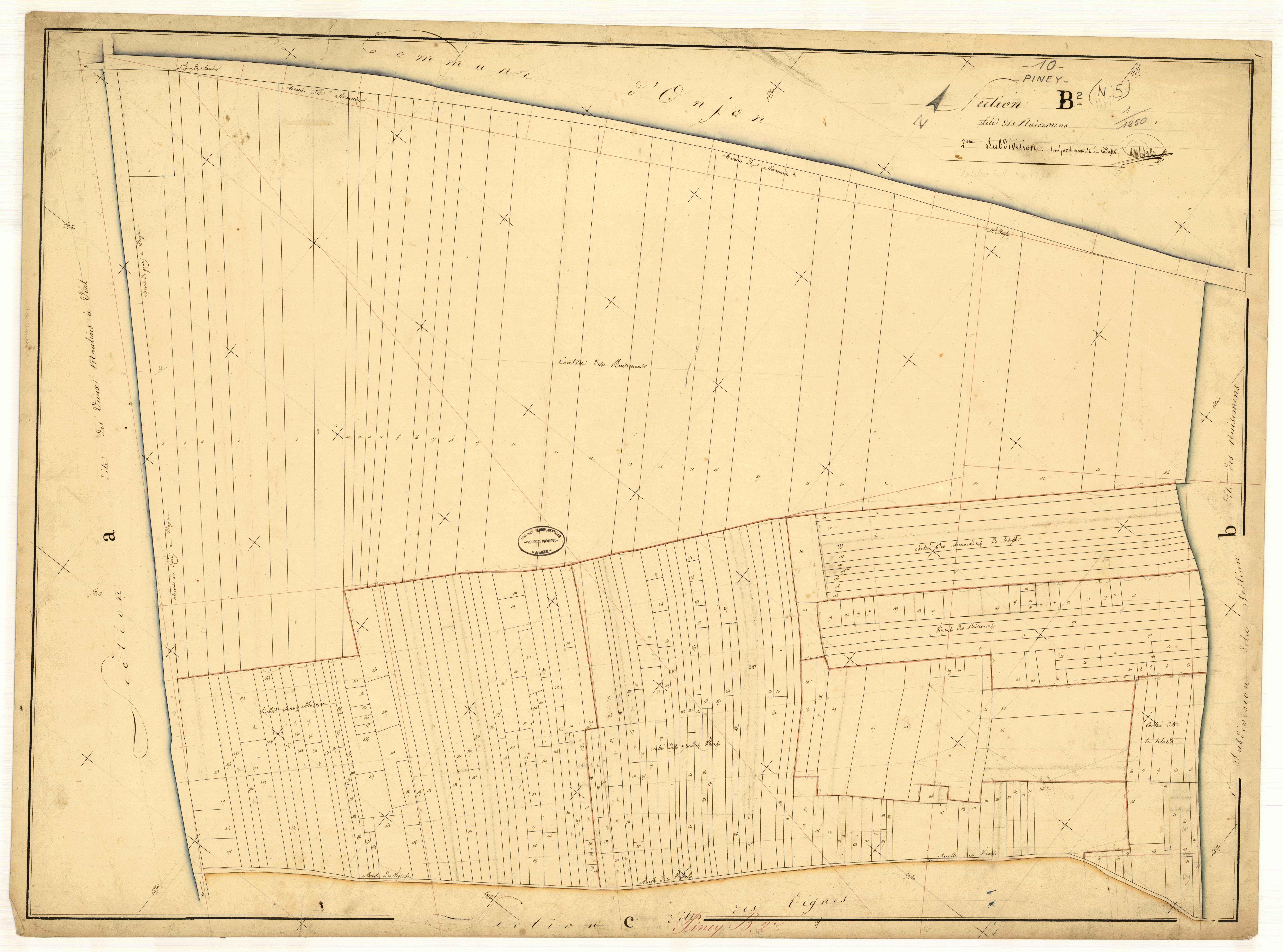 Piney, section B dite des Nuisemens, feuille n° 2