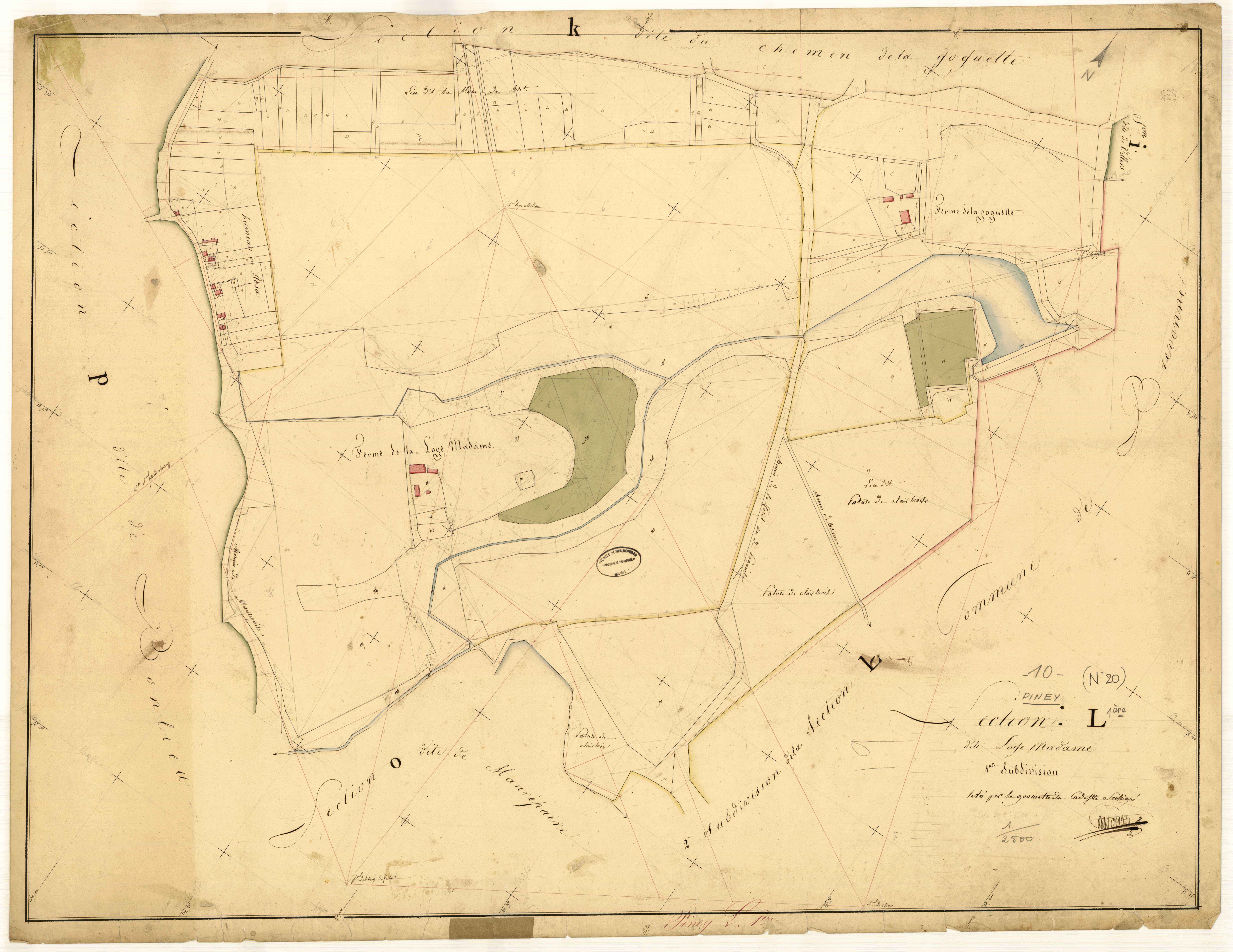 Piney, section L dite Loge-Madame, feuille n° 1