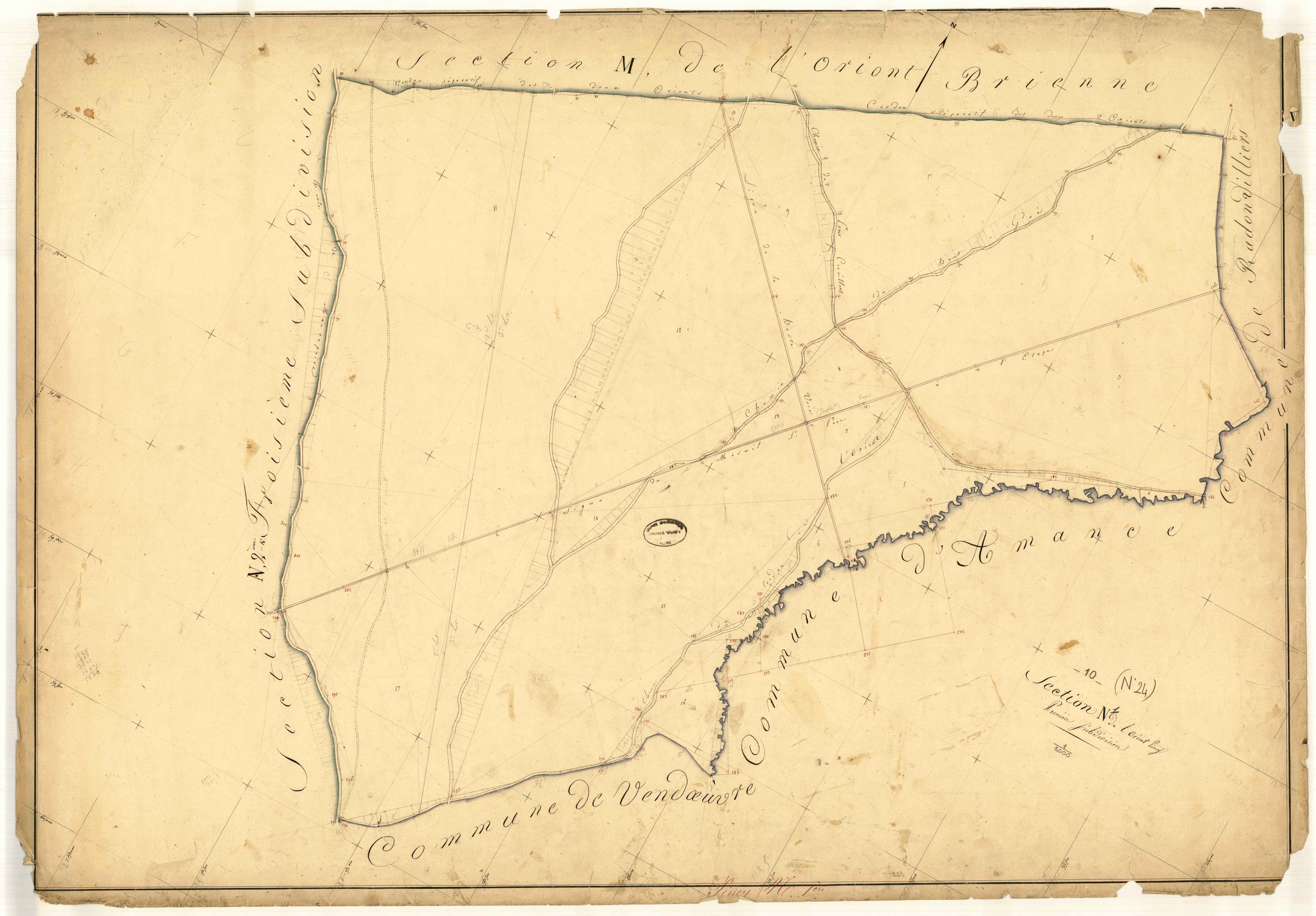 Piney, section N dite de l'Orient Piney, feuille n° 1