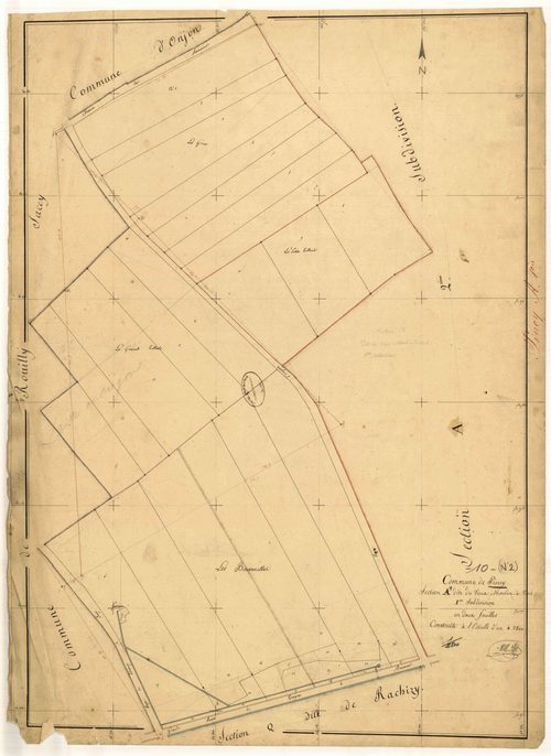 Piney, section A dite du vieux Moulin à vent, feuille n° 1