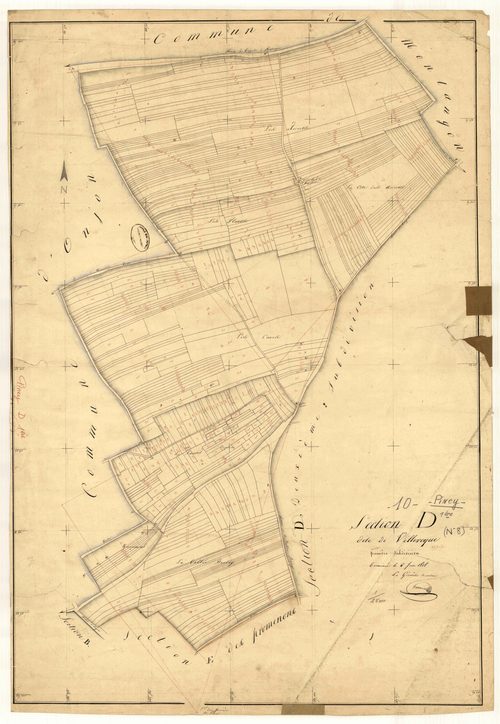 Piney, section D dite de Villevoque, feuille n° 1