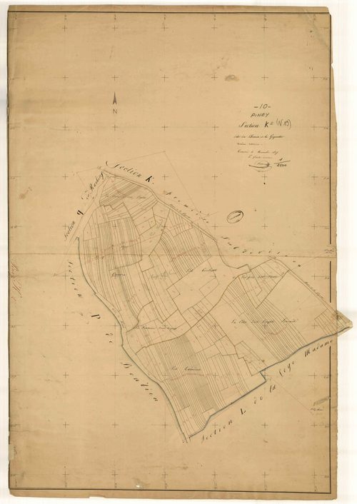 Piney, section K dite du chemin de la Goguette, feuille n° 2
