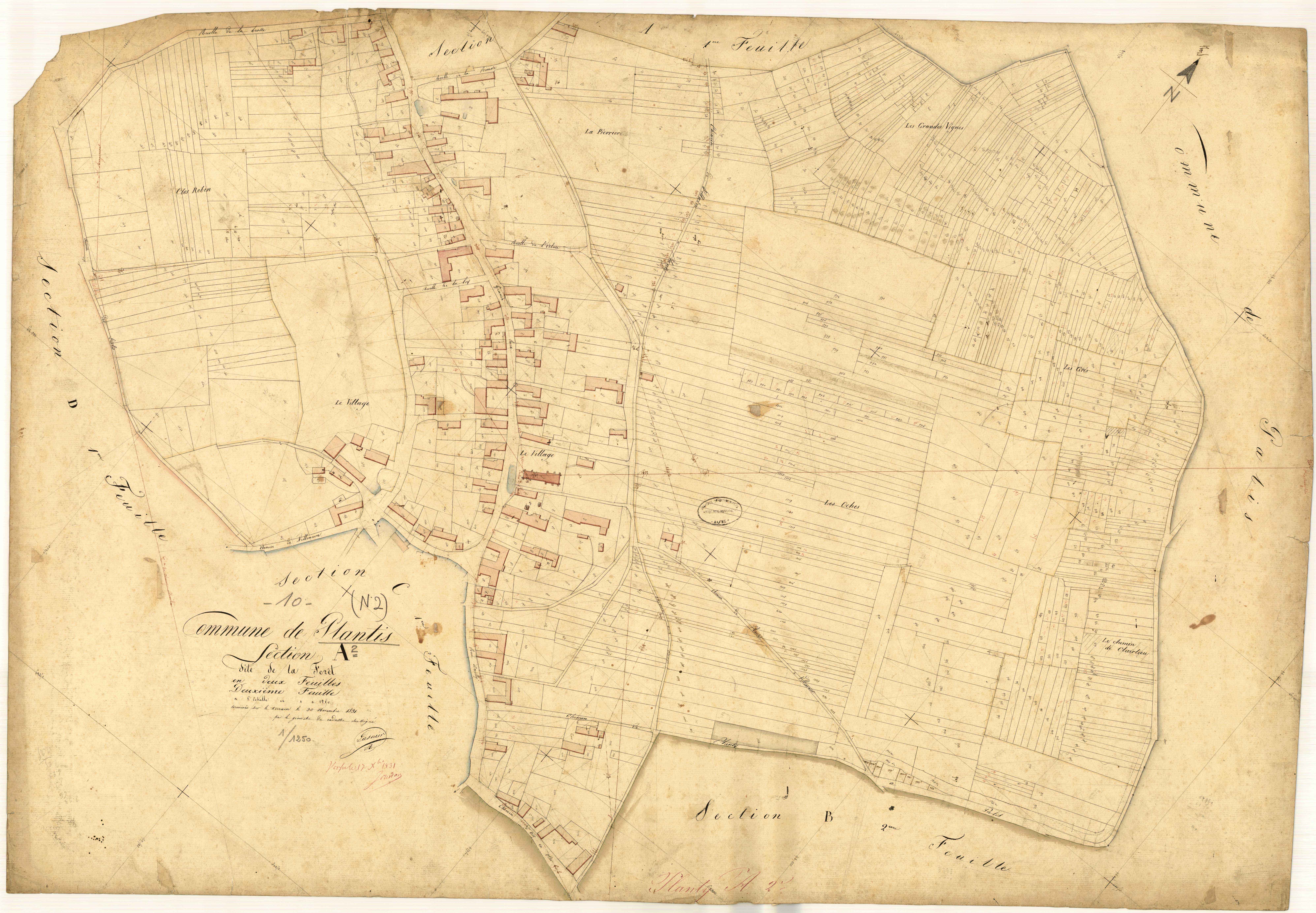 Planty, section A dite de la Forêt, feuille n° 1