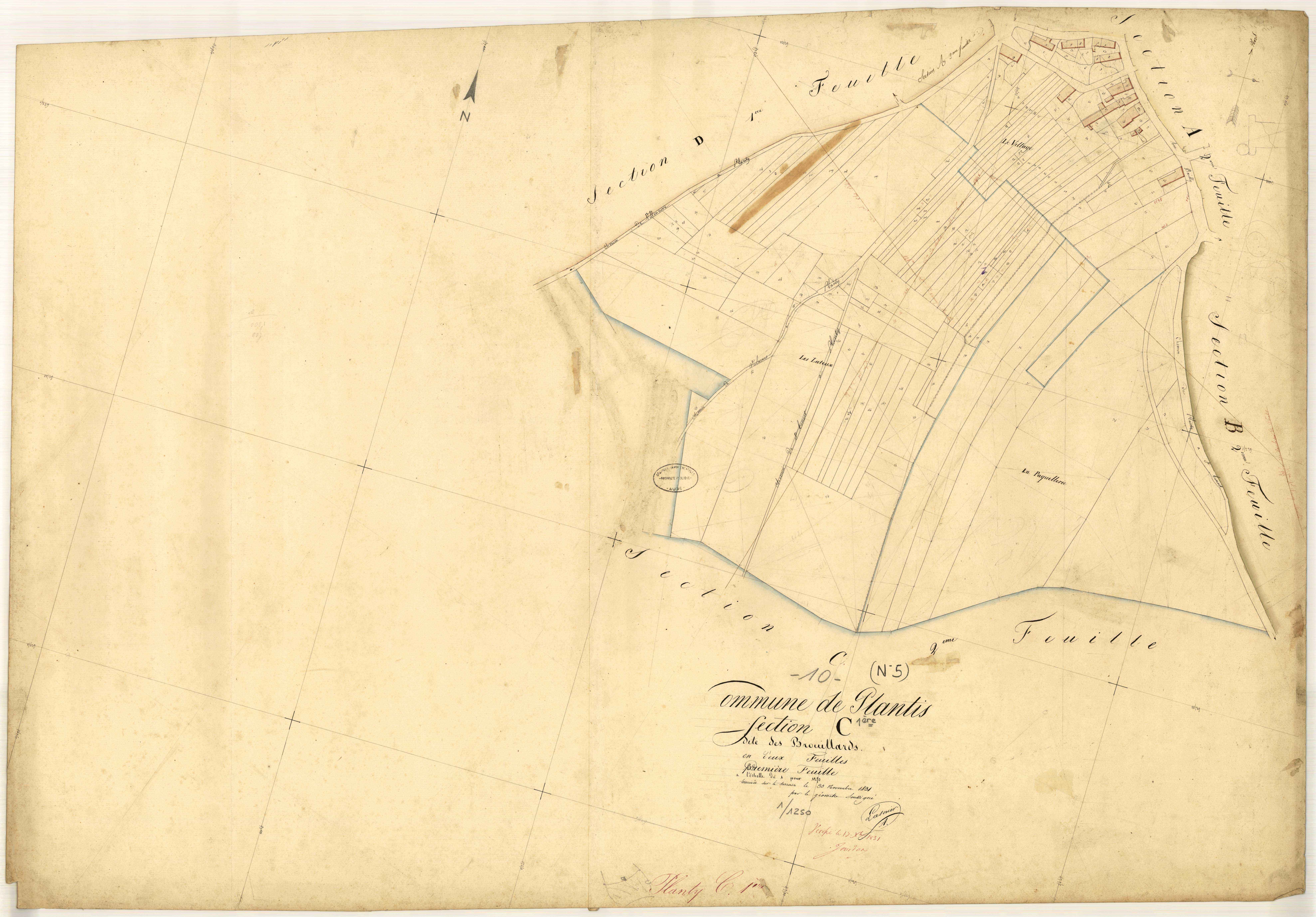 Planty, section C dite des Brouillards, feuille n° 1