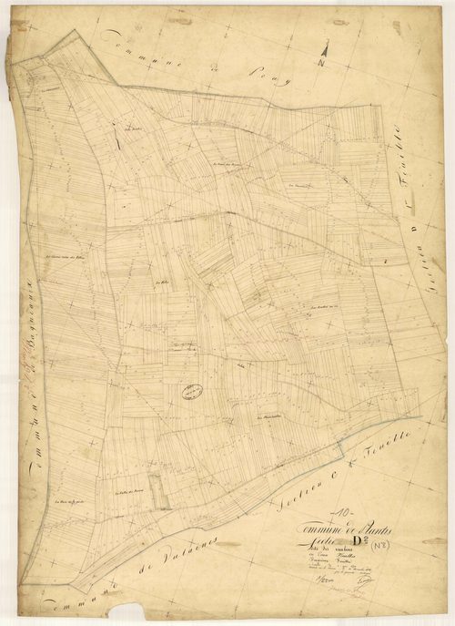 Planty, section D dite des vaux-bins, feuille n° 2