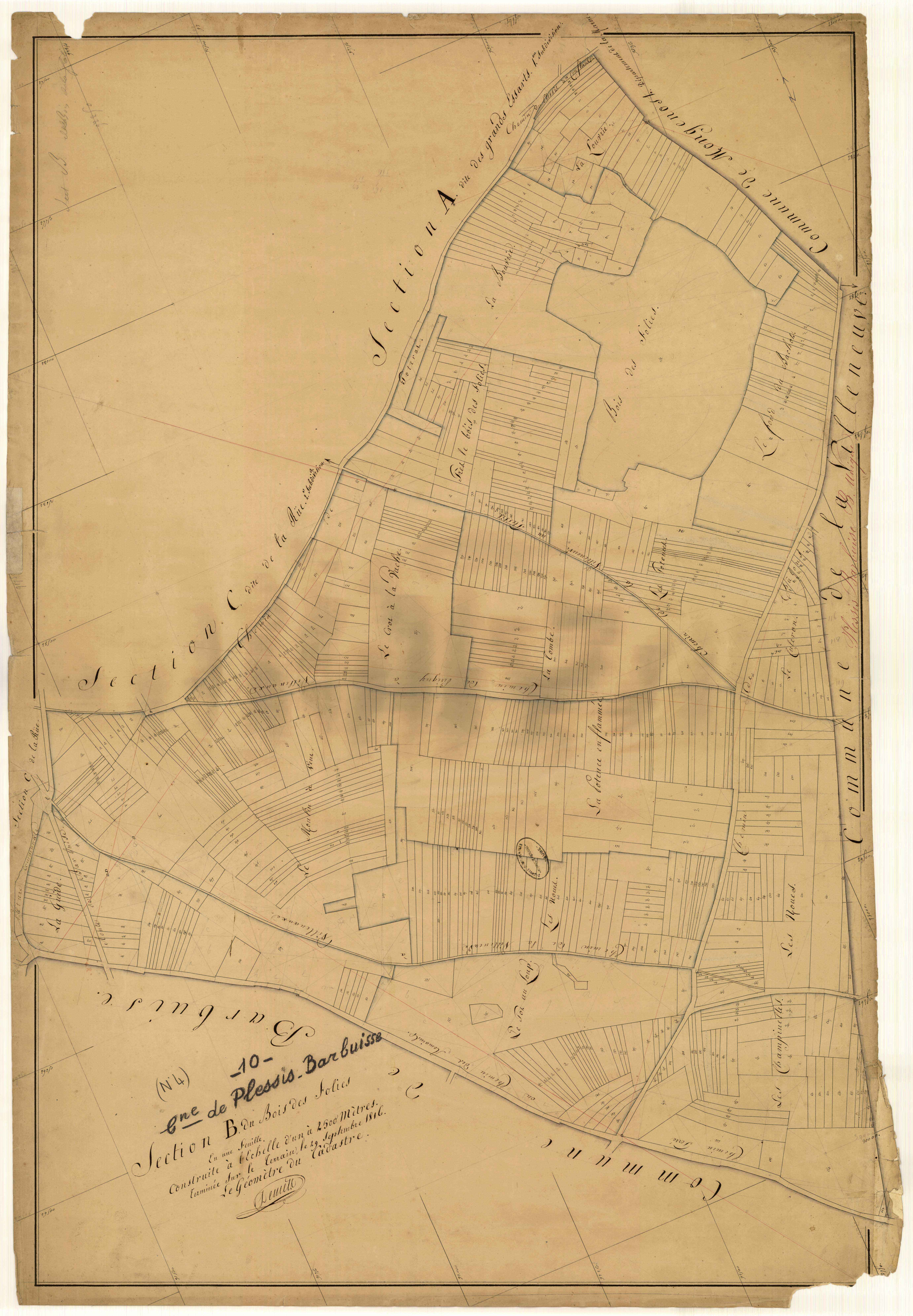 Plessis-Barbuise, section B dite du bois des Folies