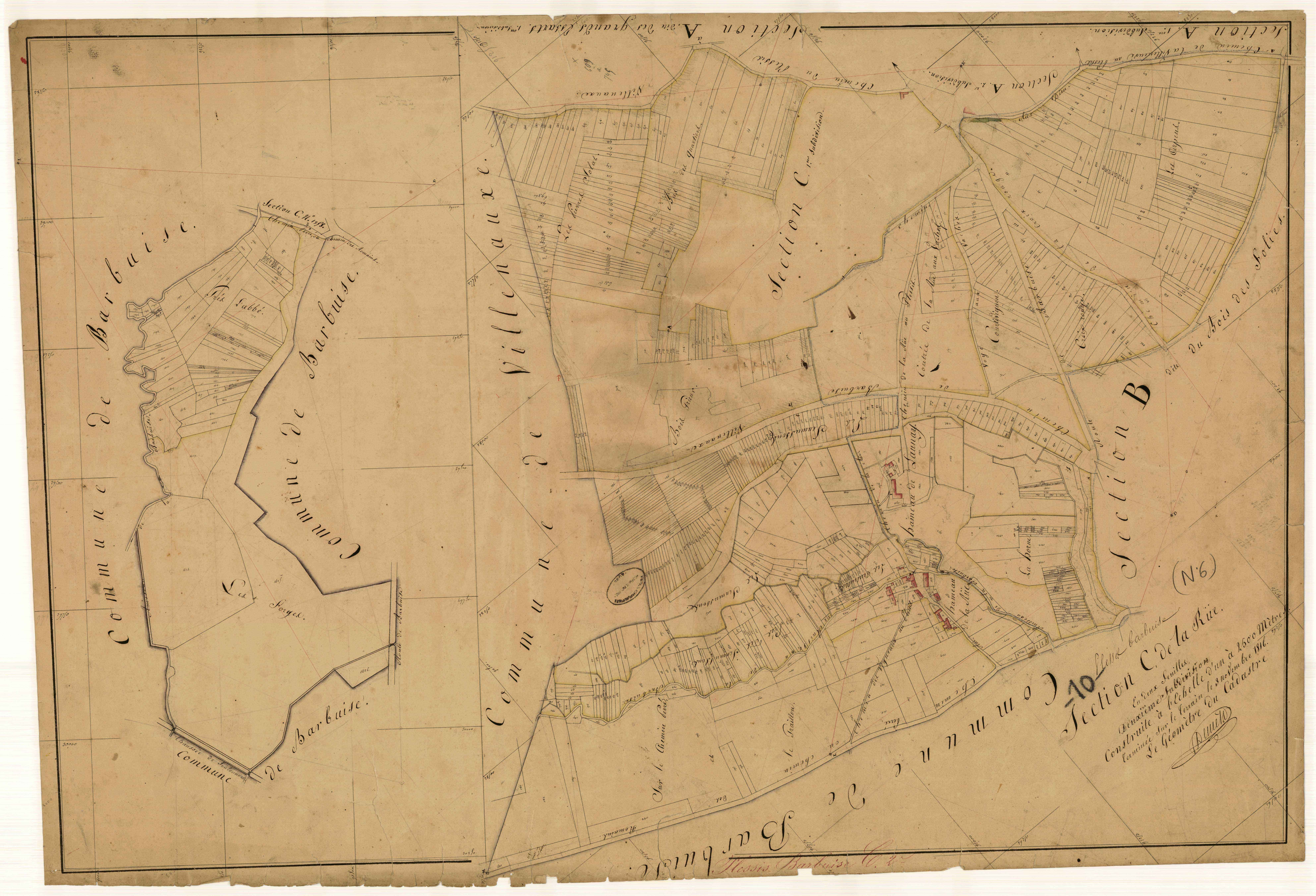 Plessis-Barbuise, section C dite de la Rüe, feuille n° 2