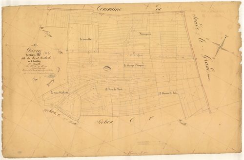 Poivres, section B dite du Mont Brodard, feuille n° 1, parcelles n° 1-173