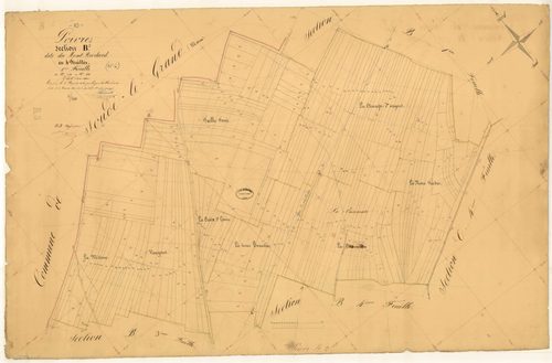 Poivres, section B dite du Mont Brodard, feuille n° 2, parcelles n° 174-411