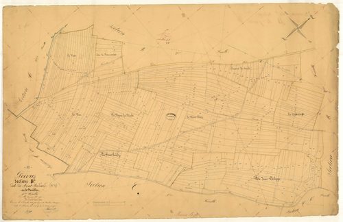 Poivres, section B dite du Mont Brodard, feuille n° 4, parcelles n° 632-985
