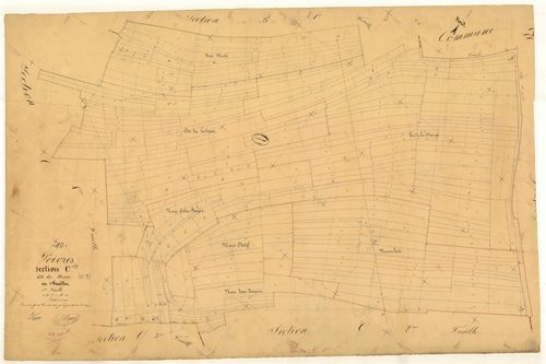 Poivres, section C dite des Noues, feuille n° 1, parcelles n° 1-260
