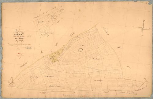 Poivres, section C dite des Noues, feuille n° 5, parcelles n° 1083-1438