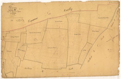 Poivres, section H dite du Mont de l'Epine, feuille n° 1, parcelles n° 1-303