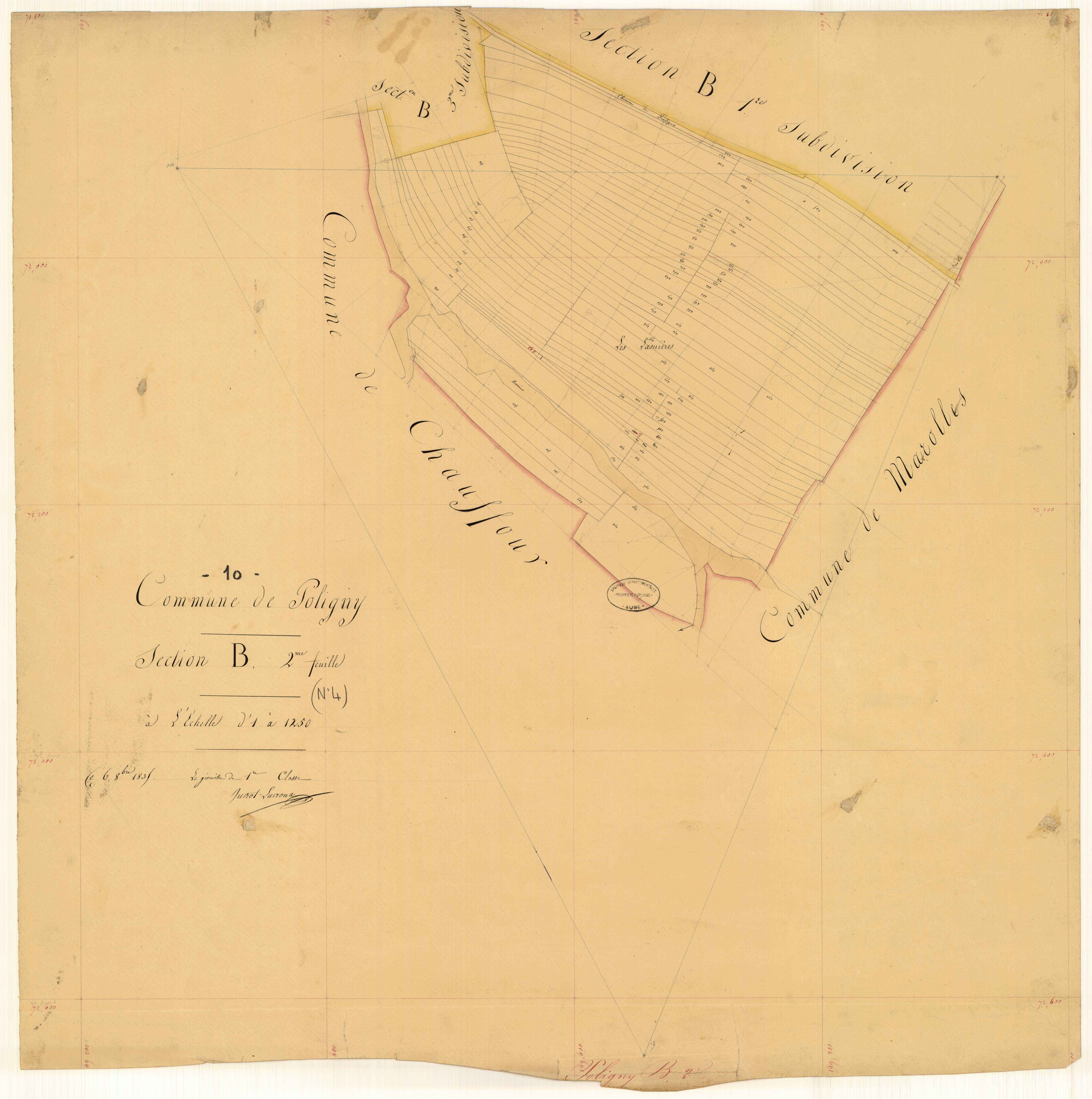 Poligny, section B, feuille n° 2