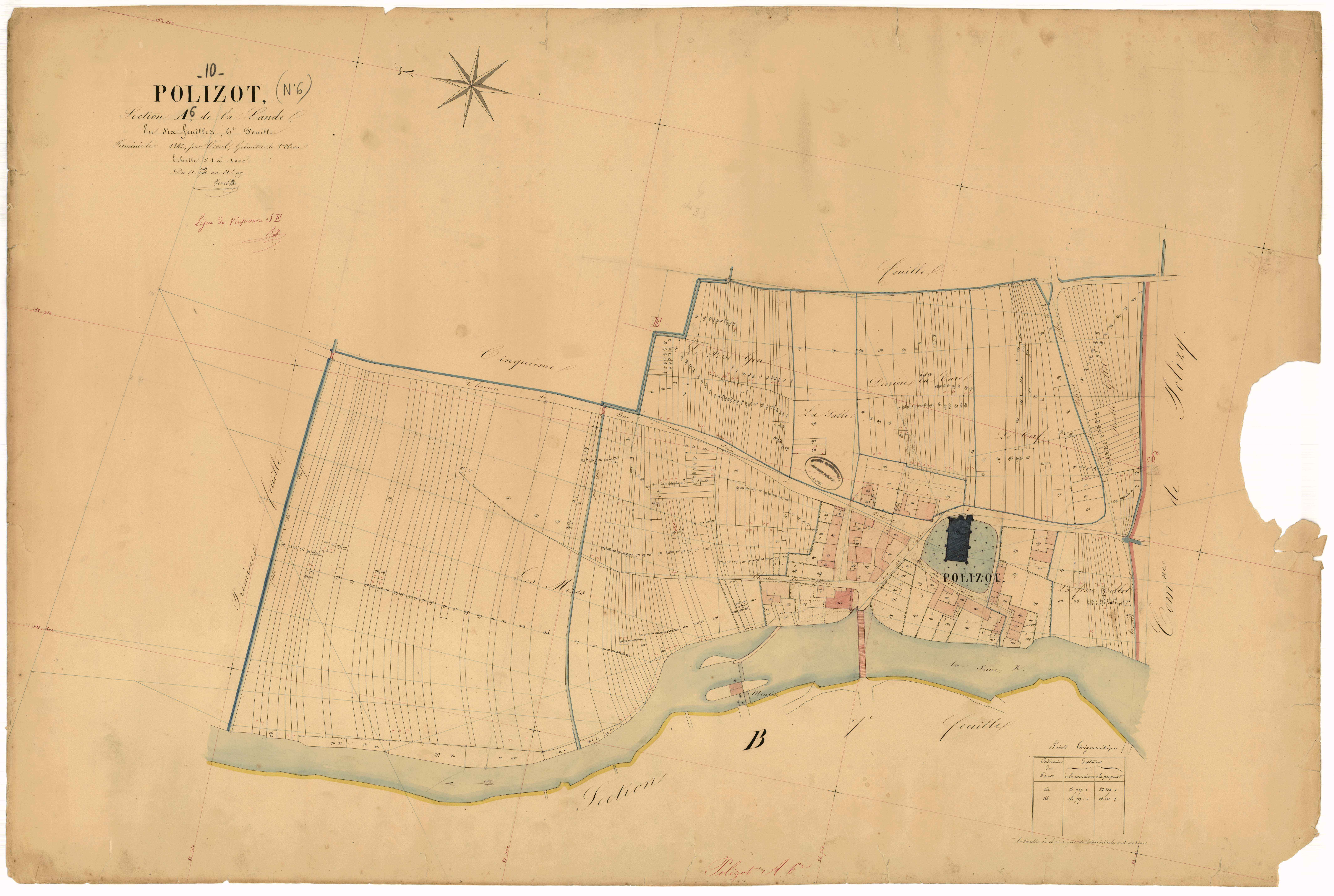 Polisot, section A dite de la Lande, feuille n° 6, parcelles n°1483-1907