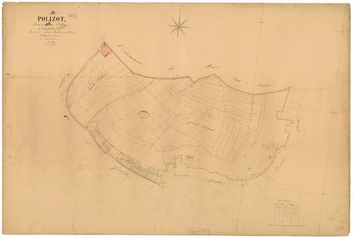 Polisot, section B dite du village, feuille n° 2, parcelles n°476-600