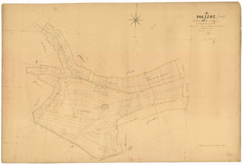 Polisot, section B dite du village, feuille n° 5, parcelles n°969-1207