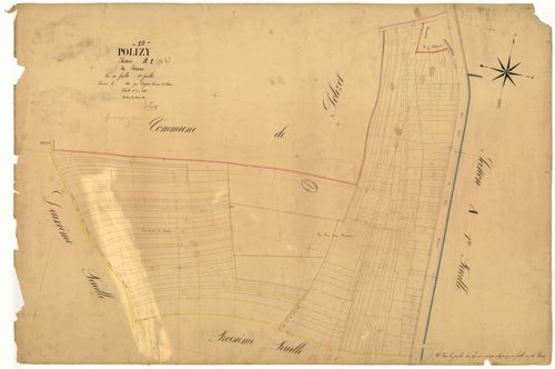 Polisy, section B dite du Château, feuille n° 1, parcelles n° 1-203