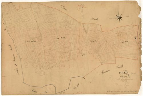 Polisy, section C dite de Saint Firmin, feuille n° 2, parcelles n° 546-948