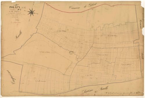 Polisy, section D dite de Val Vilaine, feuille n° 4, parcelles n° 1291-1576