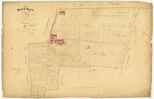 Pont-Sainte-Marie, section A dite du Village, feuille n° 3, parcelles n° 687-1399