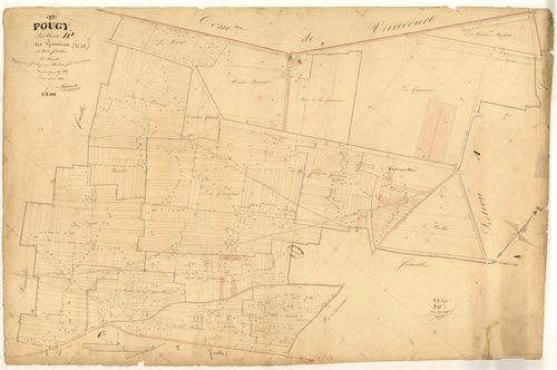 Pougy, section D dite des Gravières, feuille n° 2, parcelles n°774-1447