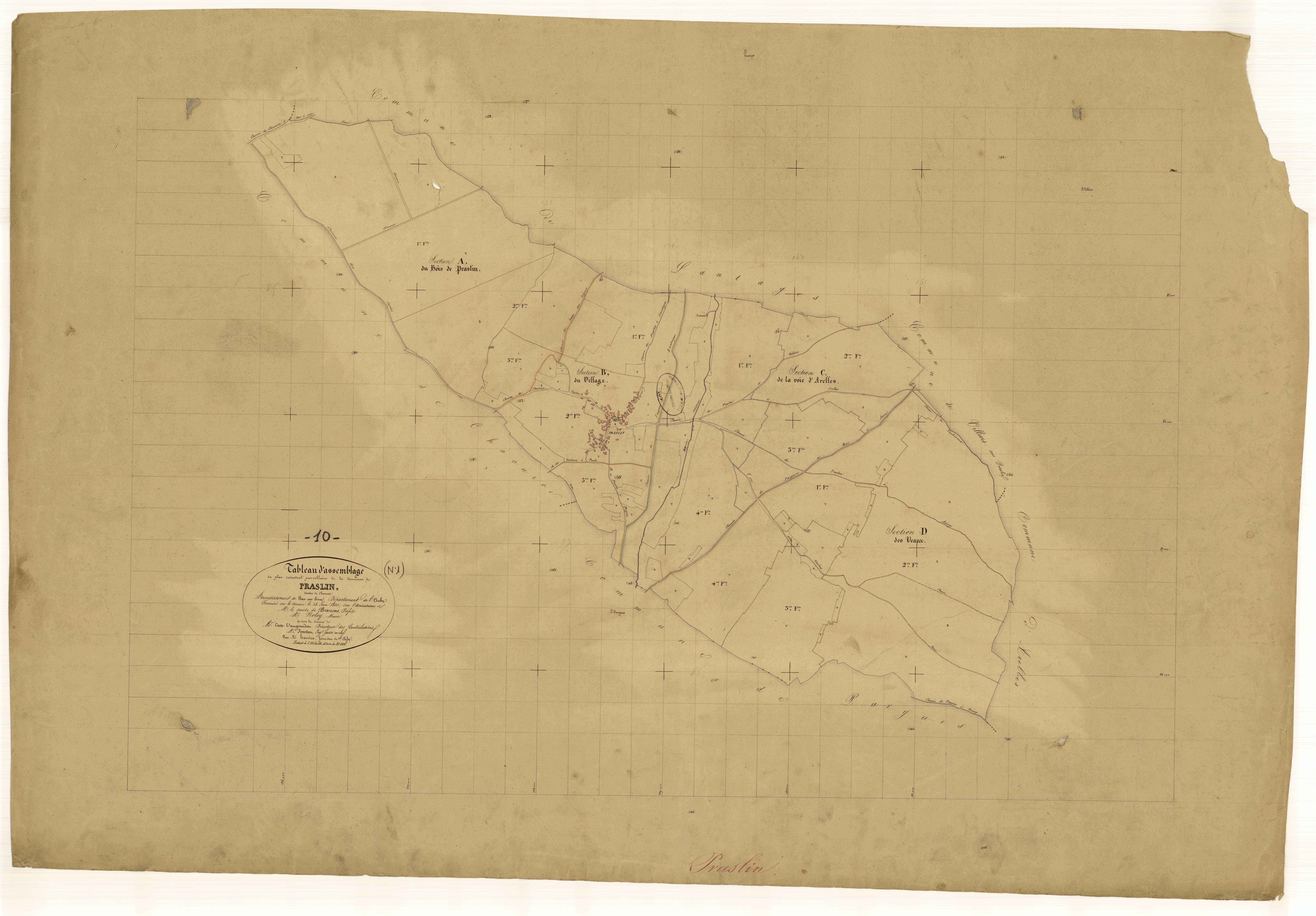 Praslin, tableau d'assemblage