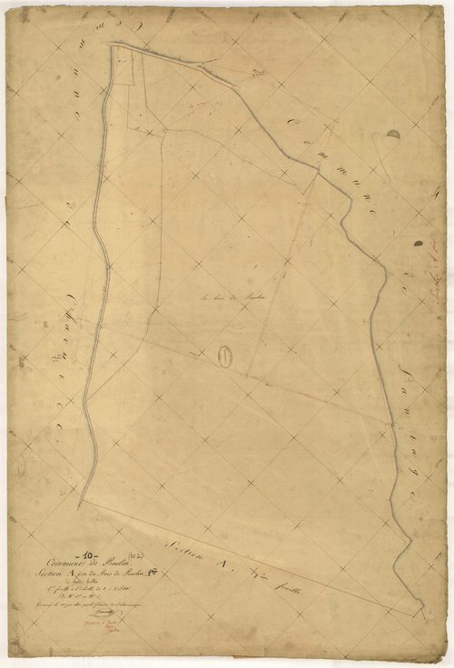 Praslin, section A dite du Bois de Praslin, feuille n° 1, parcelles n° 1-5