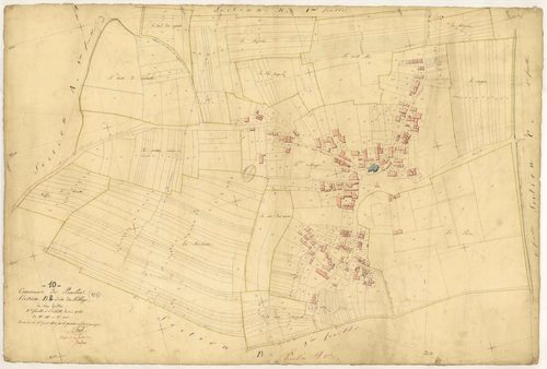 Praslin, section B dite du Village, feuille n° 2, parcelles n° 485-1016